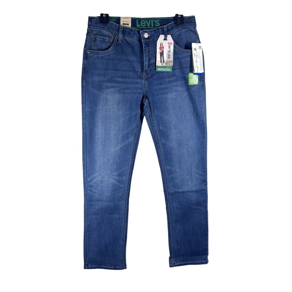 Levis 511 Slim Jeans Boys 18 Reg 29x31‎ Blue Flex Stretch Eco Performance NEW